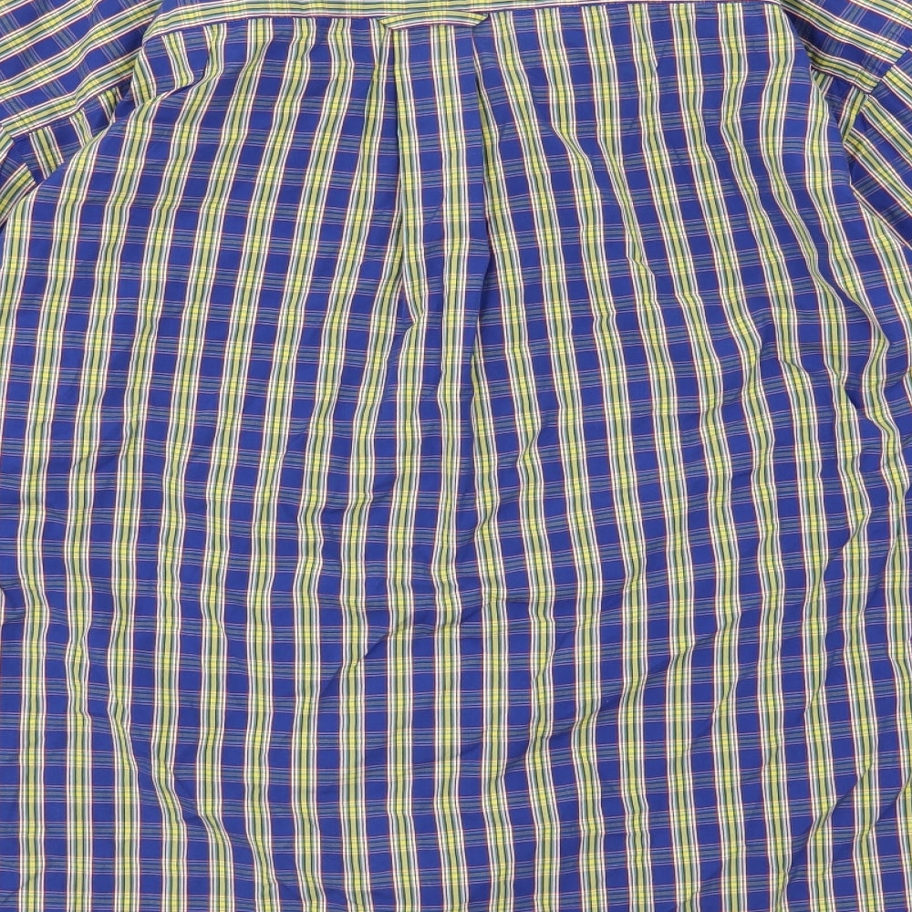 Saint Gall Mens Multicoloured Striped Woven  Button-Up Size L