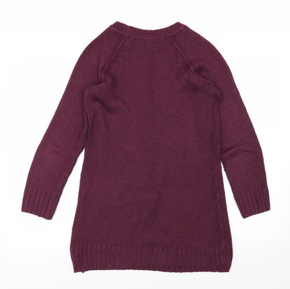 H&M Womens Purple  Knit Pullover Jumper Size XS
