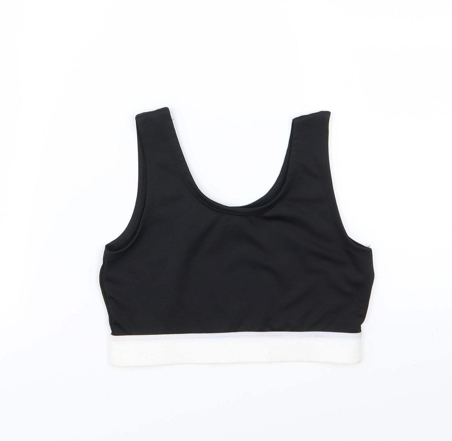 Skinnyfit Girls Black   Cropped Tank Size 9-10 Years
