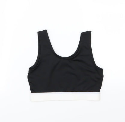 Skinnyfit Girls Black   Cropped Tank Size 9-10 Years