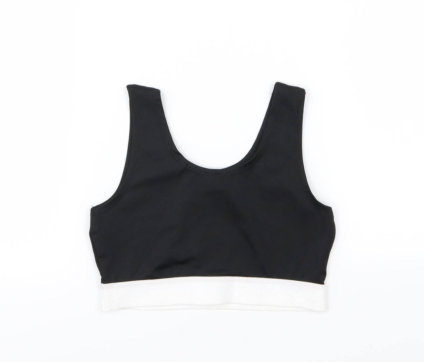 Skinnyfit Girls Black   Cropped Tank Size 9-10 Years