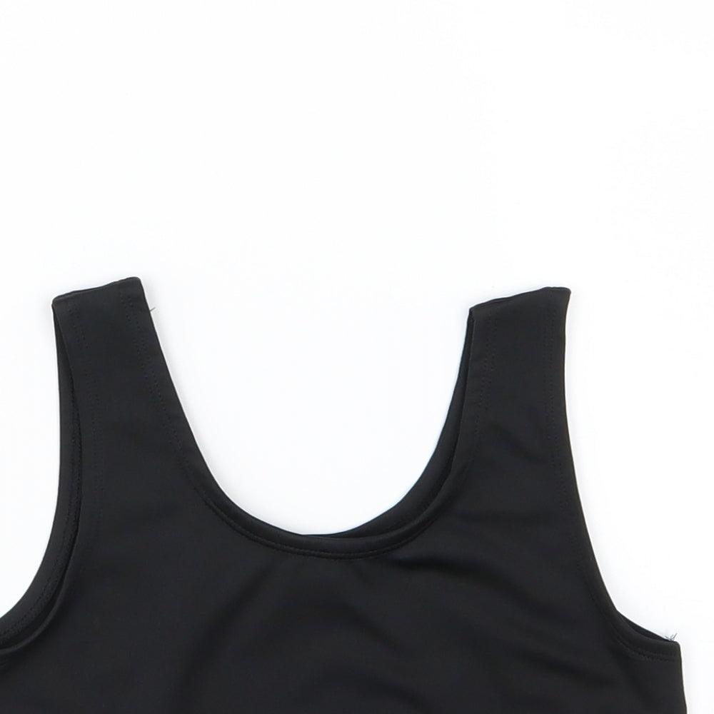 Skinnyfit Girls Black   Cropped Tank Size 9-10 Years