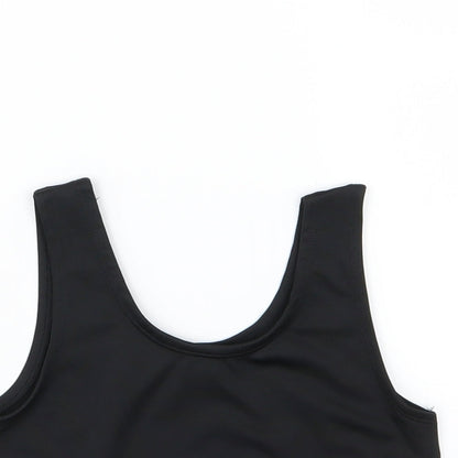 Skinnyfit Girls Black   Cropped Tank Size 9-10 Years