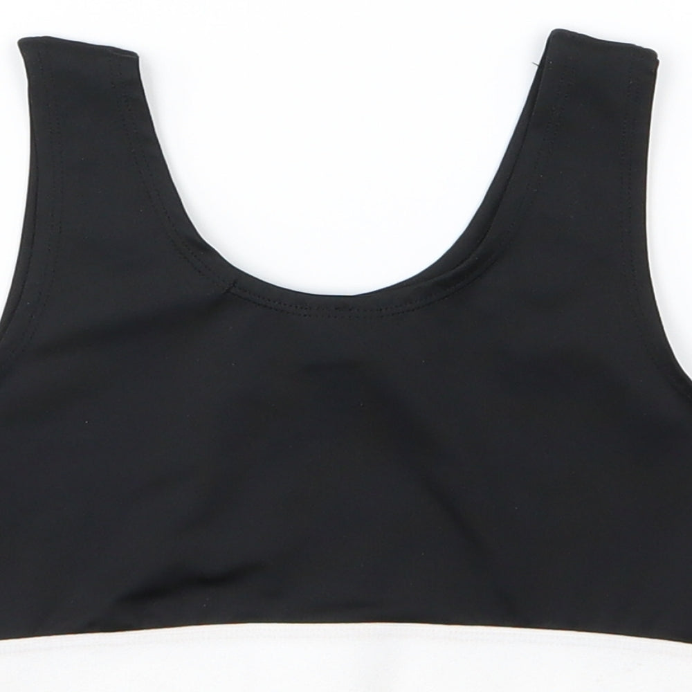 Skinnyfit Girls Black   Cropped Tank Size 9-10 Years
