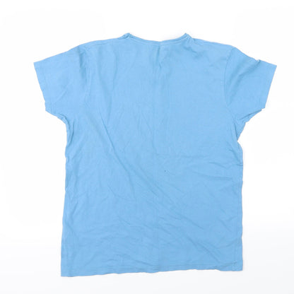 Zara Mens Blue  Jersey  T-Shirt Size M