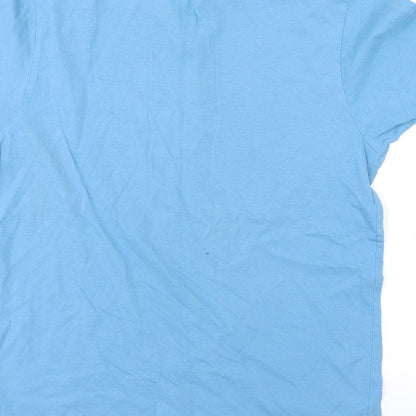 Zara Mens Blue  Jersey  T-Shirt Size M