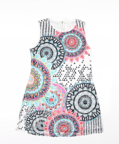 Stella Womens Multicoloured Geometric  A-Line  Size 14