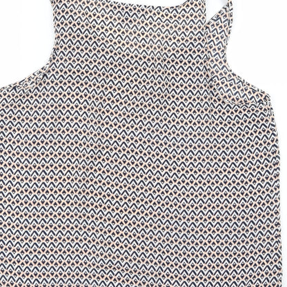 Primark Womens Multicoloured Geometric Chiffon Camisole Blouse Size 14