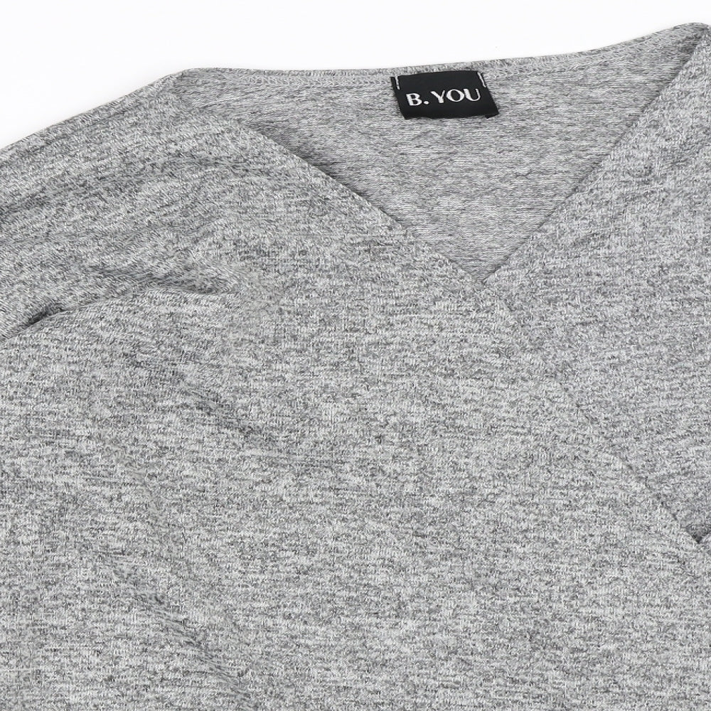 B.YOU Womens Grey   Pullover Jumper Size 12