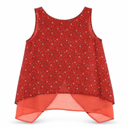 Womens UK Size 10 Preworn Red Basic Blouse