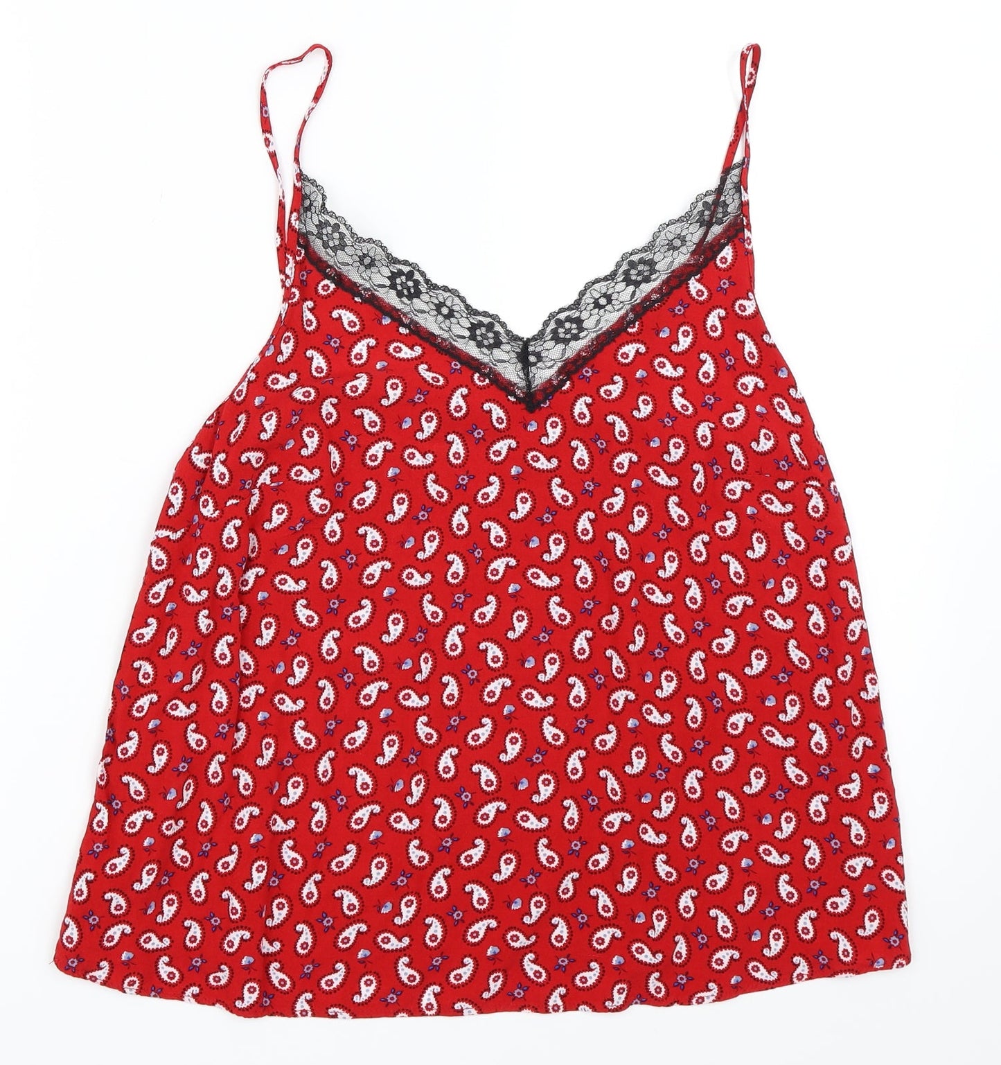 Womens UK Size 12 Papaya Red Camisole Blouse