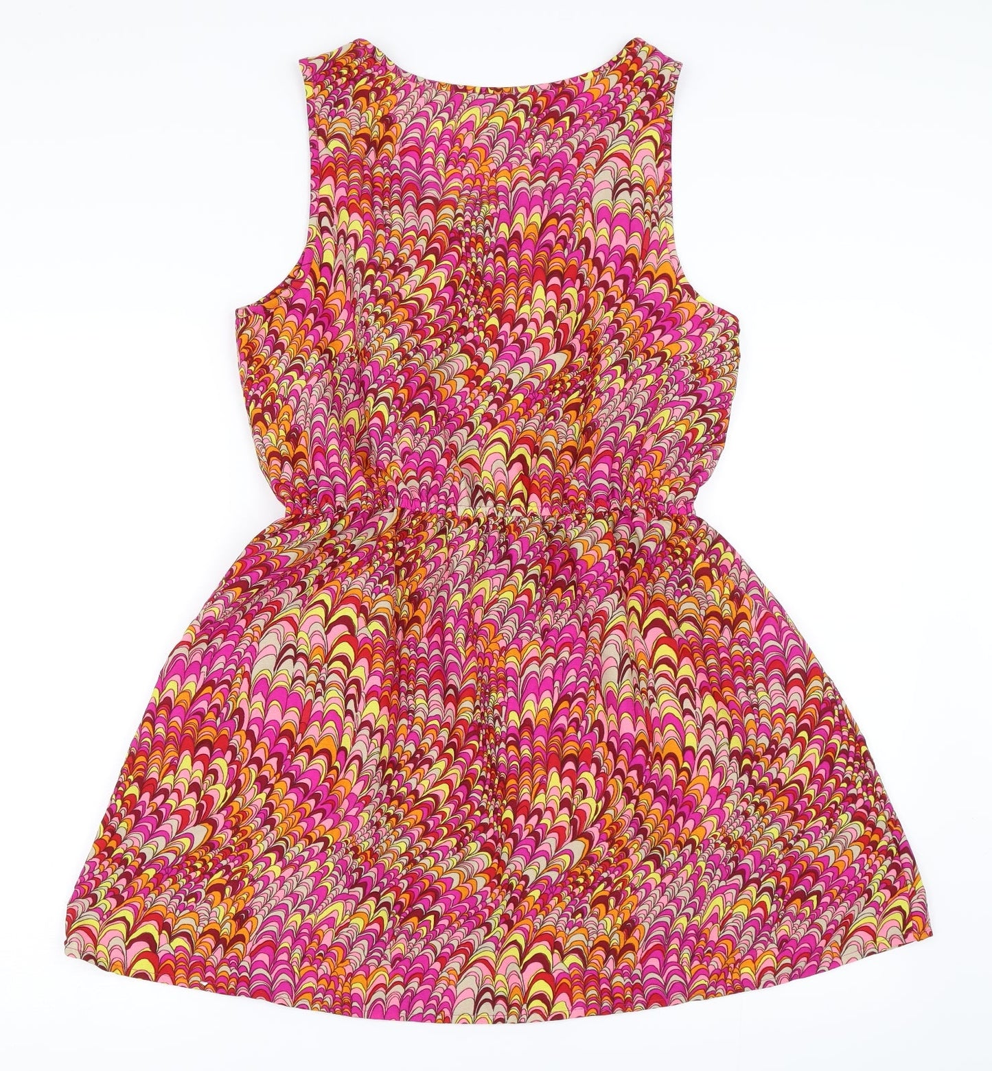Chelsea Girl Womens Pink Geometric  Skater Dress  Size 12