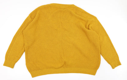 Primark Womens Yellow   Pullover Jumper Size XL