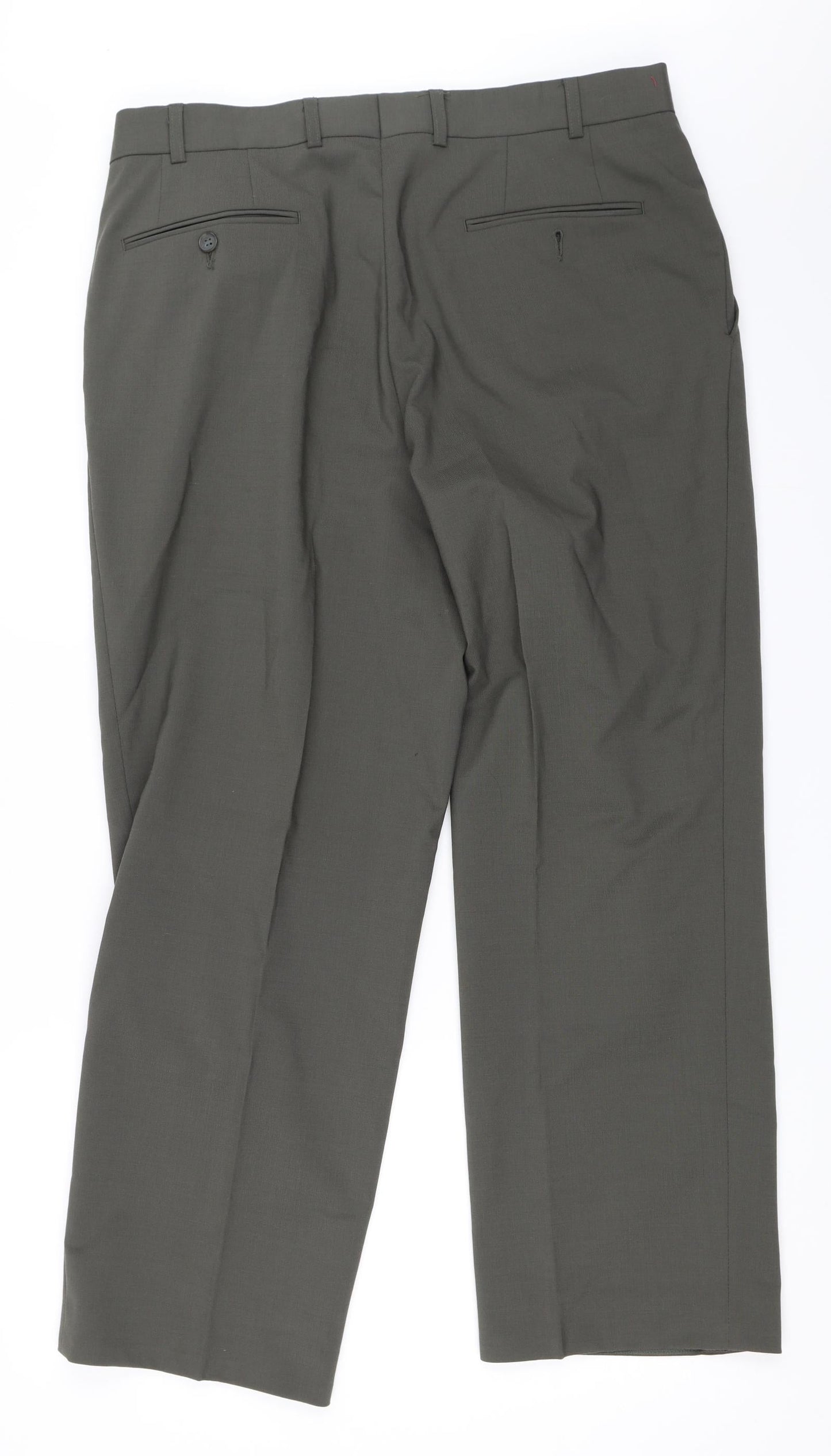 Mens UK Size 38 in Westbrook Regular Fit  Green Trousers