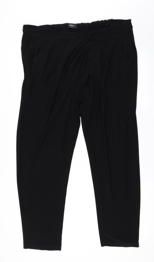 Womens UK Size 18 Klass Regular Fit  Black Trousers