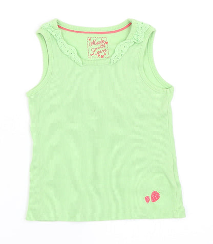 Mothercare Girls Green   Basic Tank Size 2-3 Years