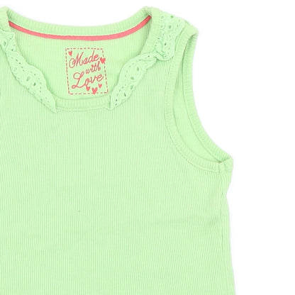 Mothercare Girls Green   Basic Tank Size 2-3 Years