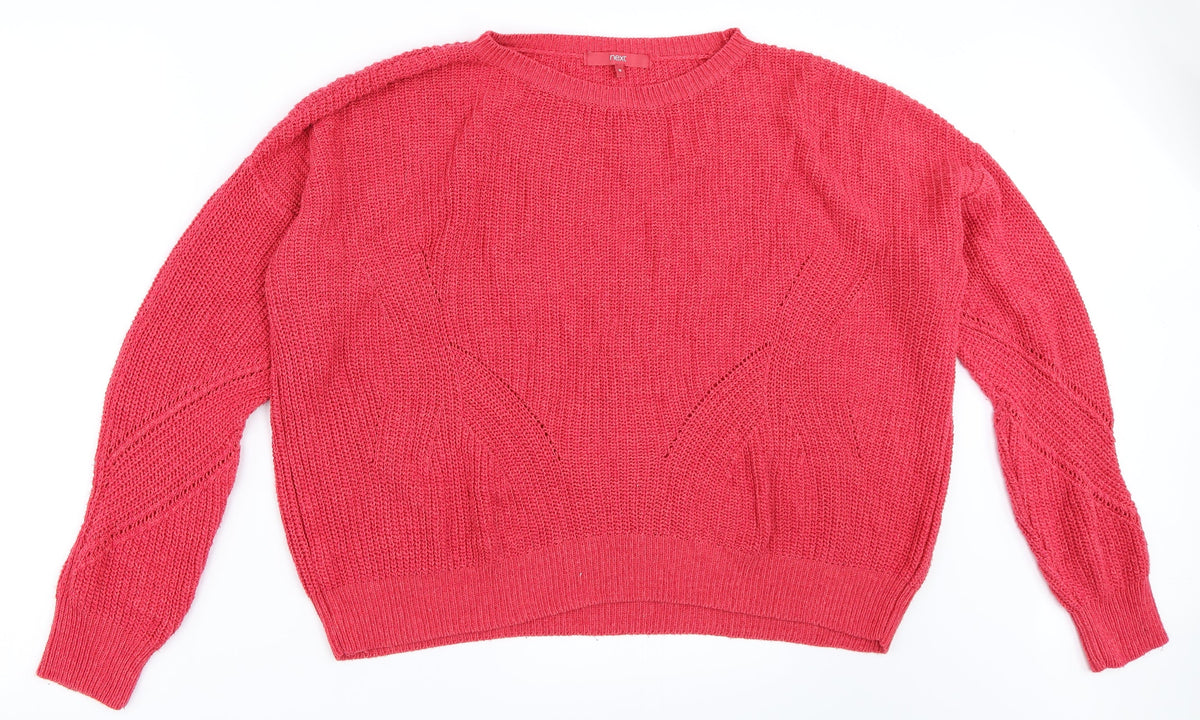Next Womens Pink   Pullover Jumper Size M