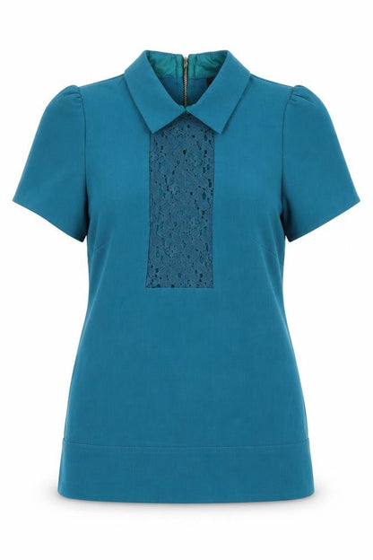 Womens UK Size 4 ASOS Blue Basic Blouse
