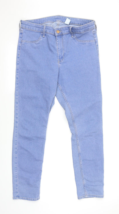 Womens UK Size 6 H&M Regular Fit Skinny Blue Jeans