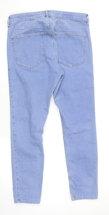 Womens UK Size 6 H&M Regular Fit Skinny Blue Jeans