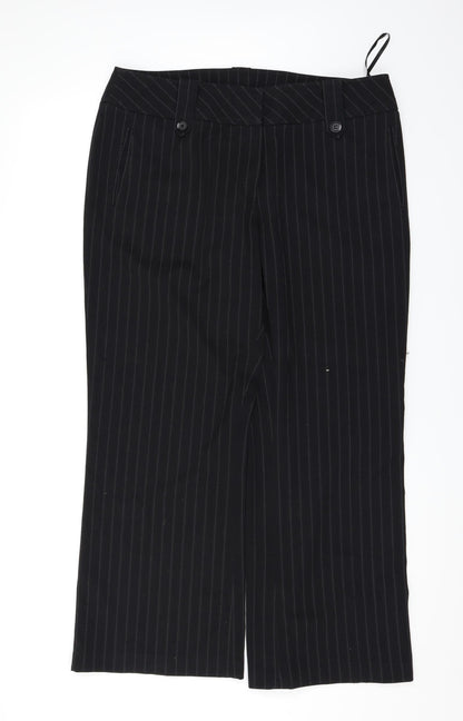 Womens UK Size 16 F&F Regular Fit Dress Pants Black Trousers