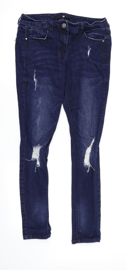 Very Womens Blue   Skinny Jeans Size 10 L26 in - Ripped Jeans