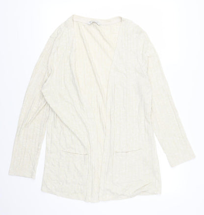B Collection Womens Beige   Cardigan Jumper Size L  - e