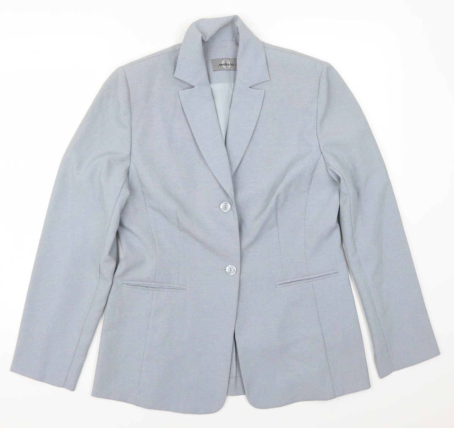 Womens UK Size 12 AMARANTO Regular Blue Suit Jacket