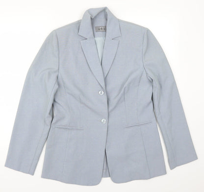 Womens UK Size 12 AMARANTO Regular Blue Suit Jacket