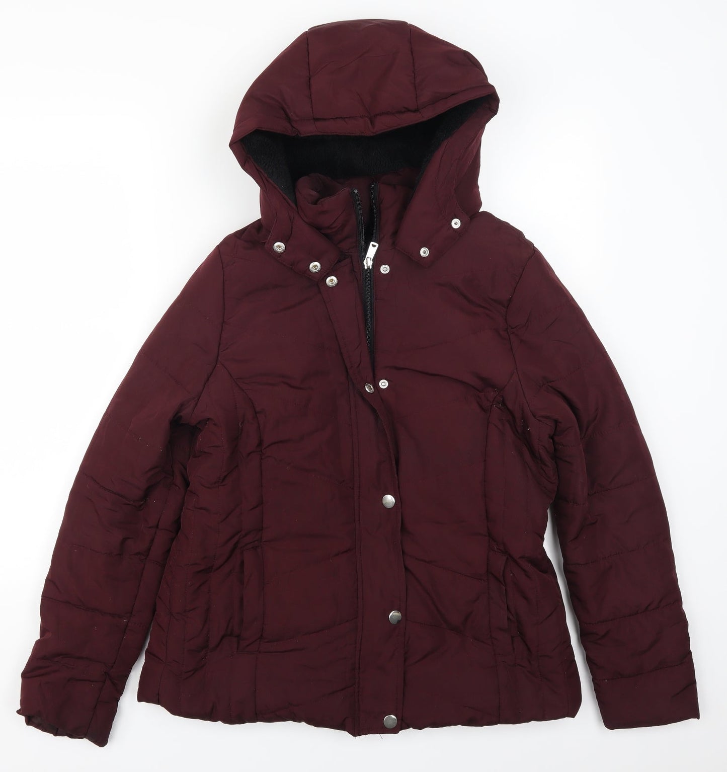 Peacocks Womens Red   Quilted Coat Size 12