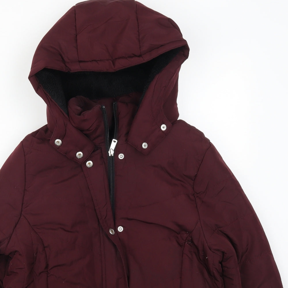 Peacocks Womens Red   Quilted Coat Size 12