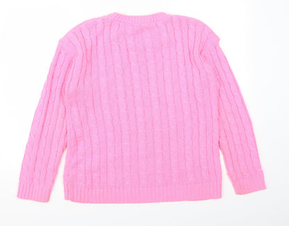 Destiny Womens Pink   Pullover Jumper Size S