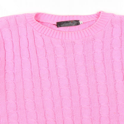 Destiny Womens Pink   Pullover Jumper Size S