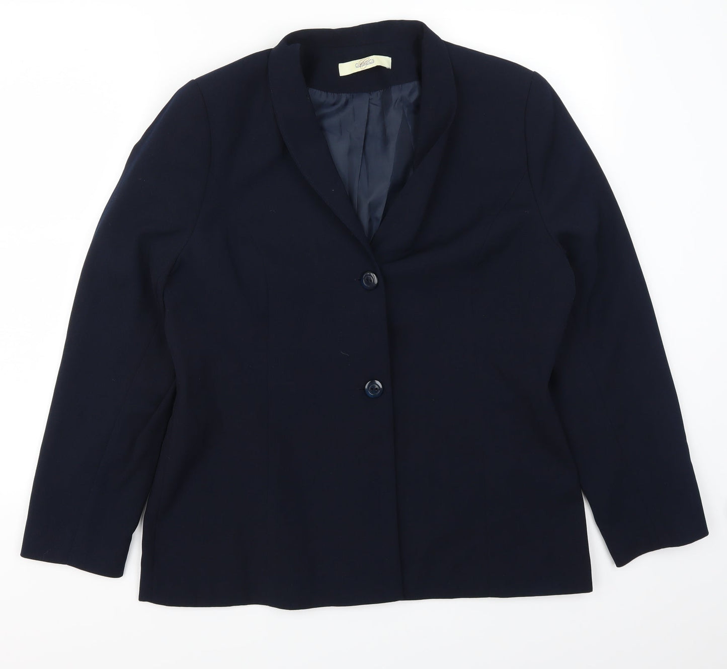Classics Womens Blue   Jacket Suit Jacket Size 14