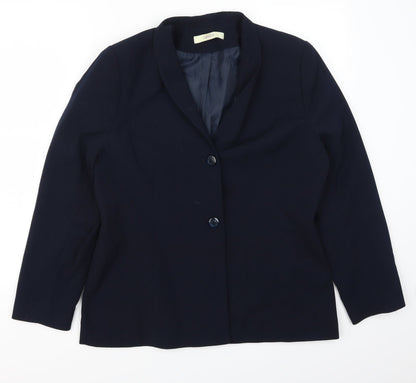 Classics Womens Blue   Jacket Suit Jacket Size 14