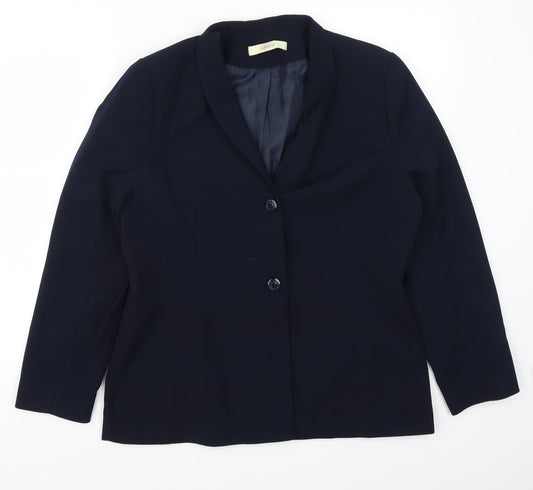 Classics Womens Blue   Jacket Suit Jacket Size 14