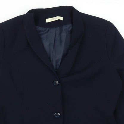Classics Womens Blue   Jacket Suit Jacket Size 14
