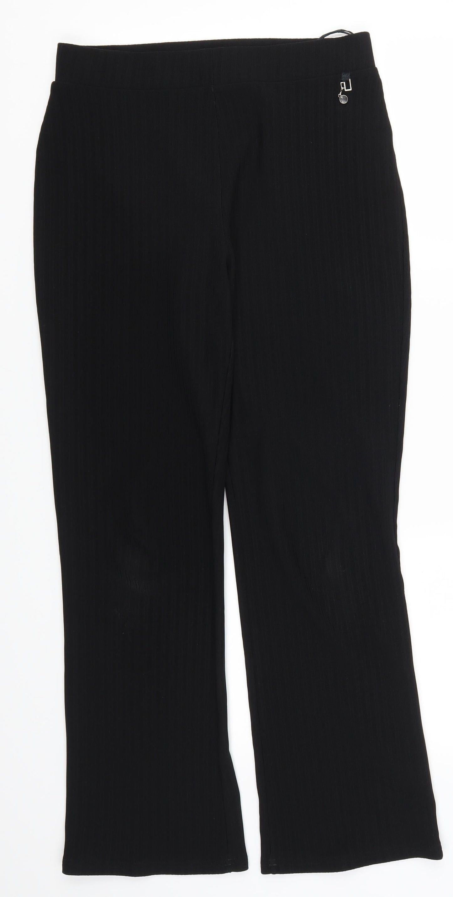 Womens UK Size 10 Papaya Regular Fit  Black Trousers