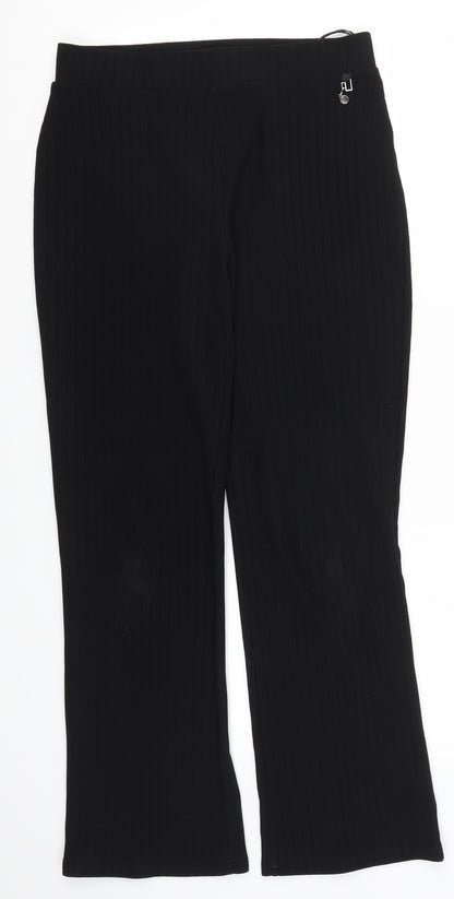 Womens UK Size 10 Papaya Regular Fit  Black Trousers