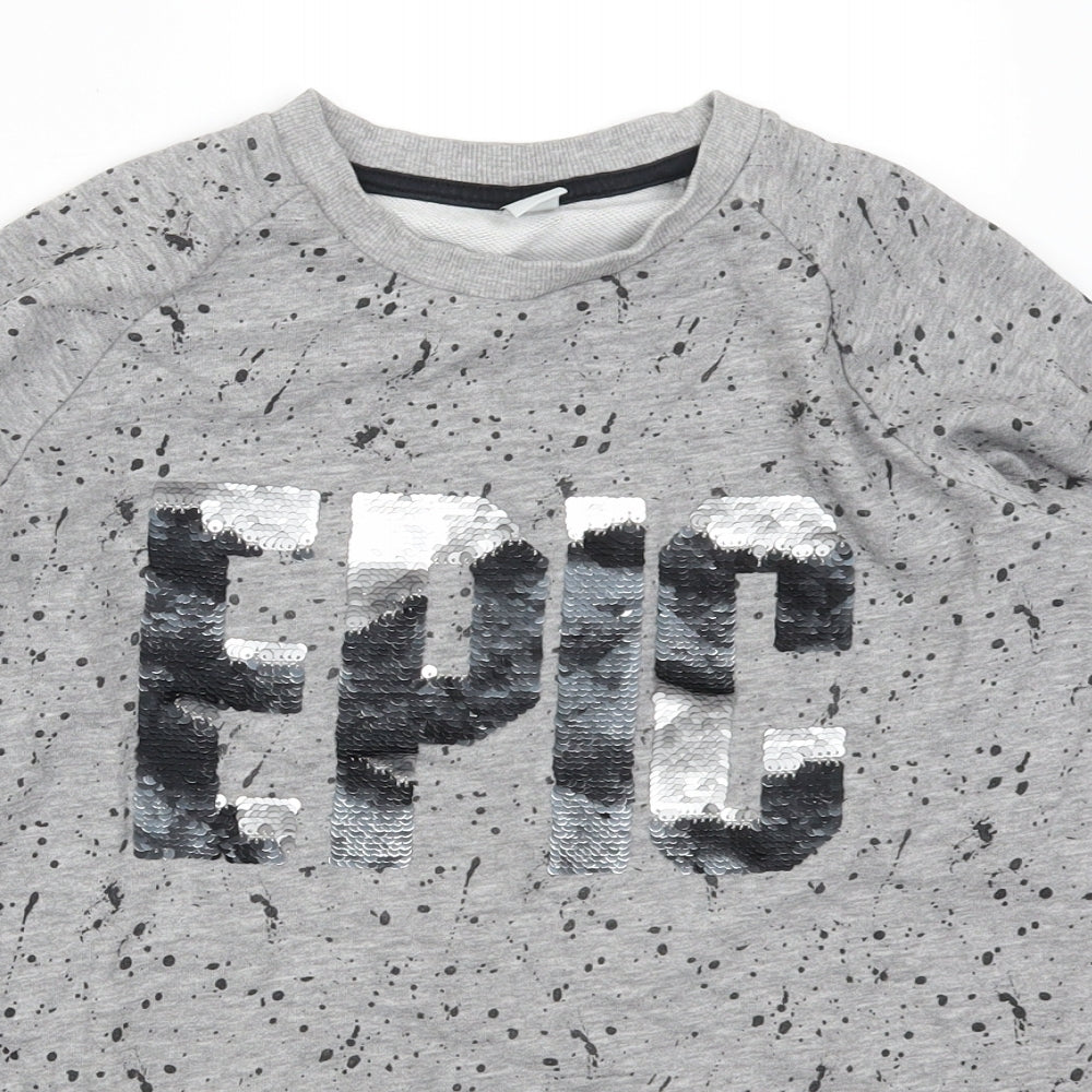 TU Boys Grey   Pullover Sweatshirt Size 10 Years  - Epic