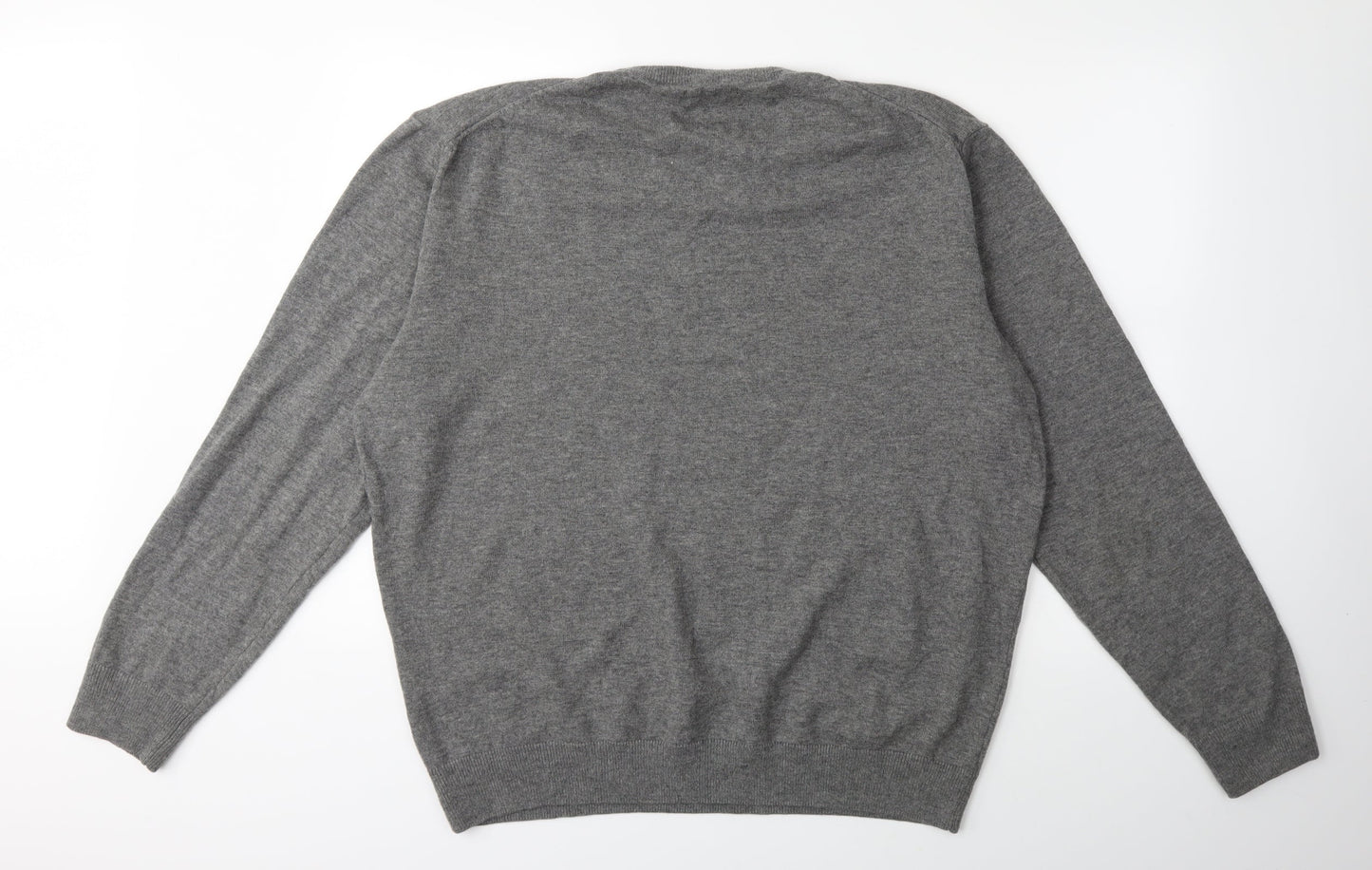 Avenue Mens Grey  Knit Pullover Jumper Size 2XL
