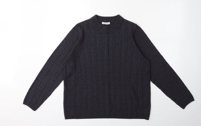 Marks & Spencer Womens Grey  Knit Pullover Jumper Size 16