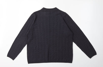 Marks & Spencer Womens Grey  Knit Pullover Jumper Size 16