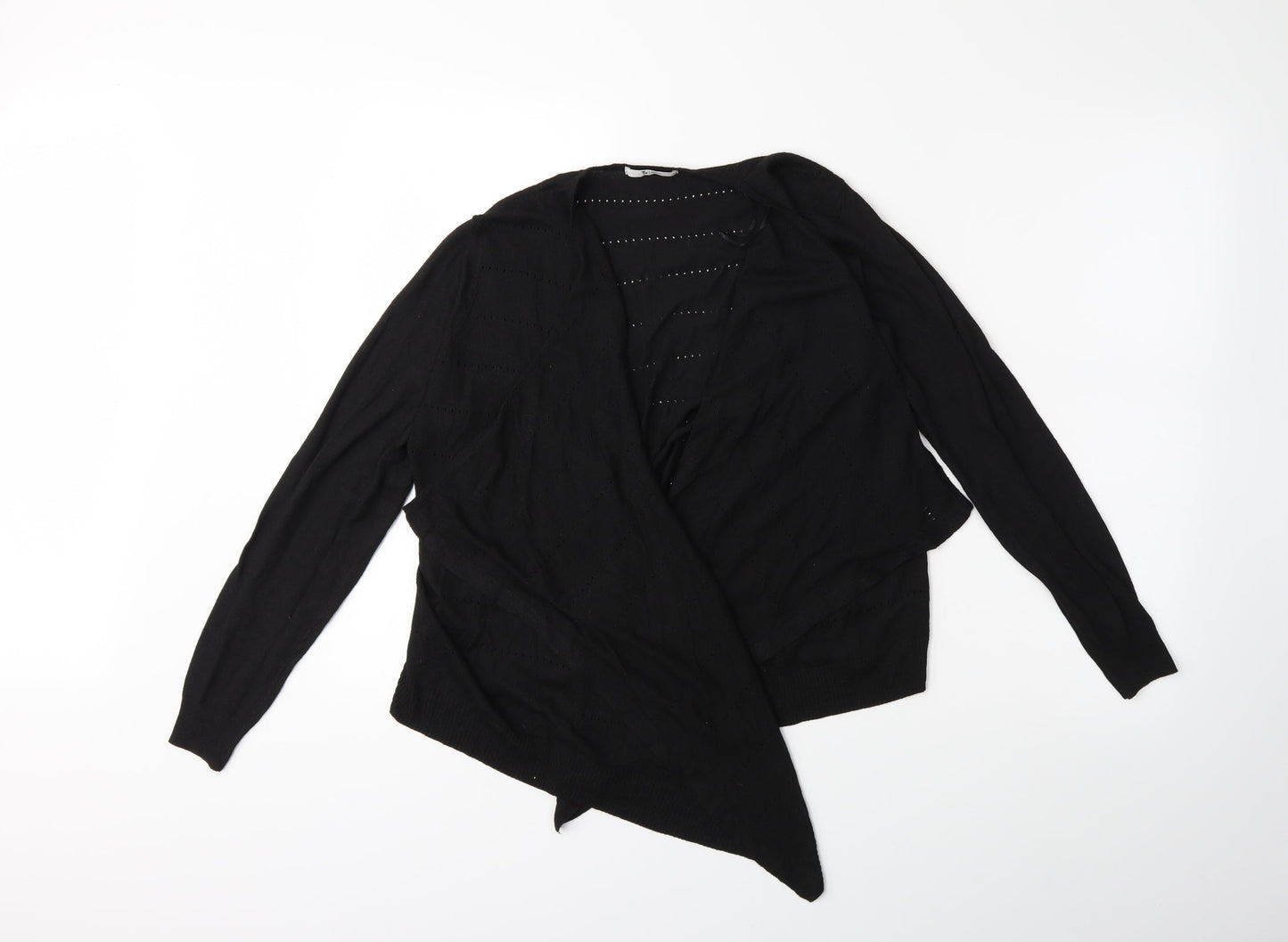 TU Womens Black  Knit Cardigan Jumper Size 12
