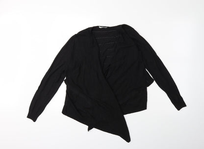 TU Womens Black  Knit Cardigan Jumper Size 12