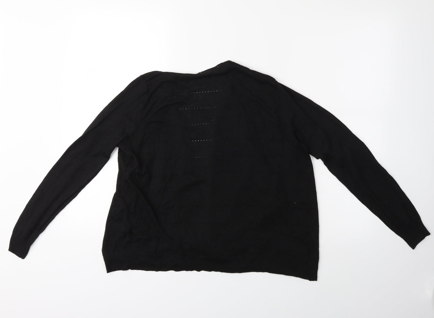 TU Womens Black  Knit Cardigan Jumper Size 12