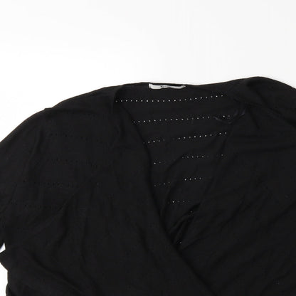 TU Womens Black  Knit Cardigan Jumper Size 12
