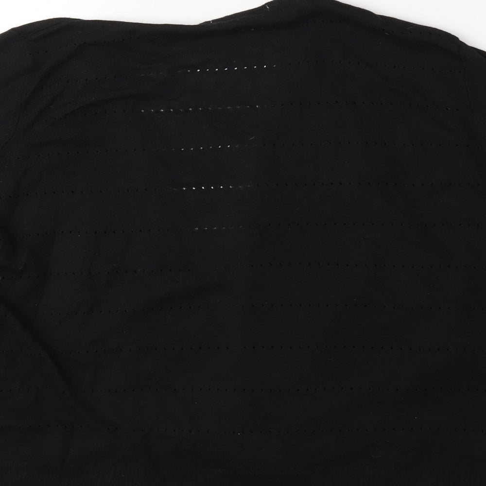 TU Womens Black  Knit Cardigan Jumper Size 12