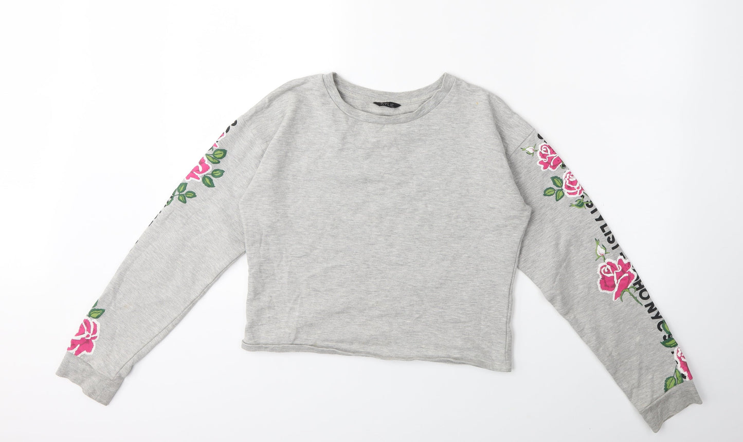 M&Co Girls Green   Pullover Sweatshirt Size 13 Years